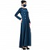 Casual abaya with Contrast buttons- Dark Teal Casual abaya with Contrast buttons- Dark Teal